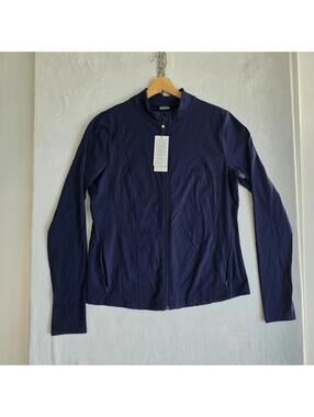 Calia Women's Inspire Full Zip Workout Jacket  UPF 50  Opulent Blue Size 2XL NWT